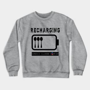 Recharging Spoons (black) Crewneck Sweatshirt